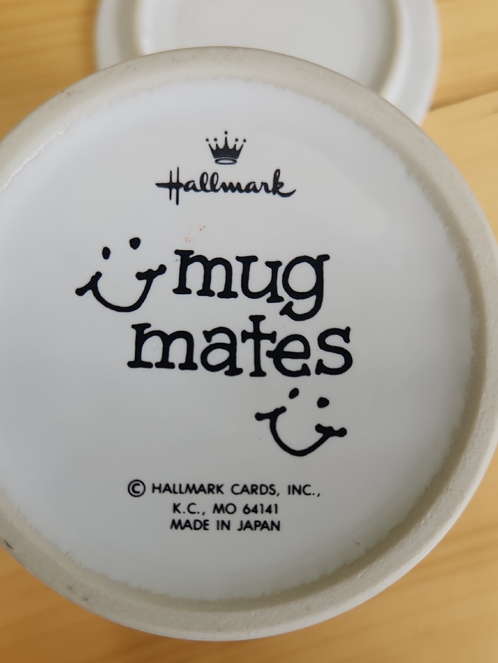 VTG 1983 Hallmark Mug Mates Coffee Cup With Coaster Lid Have A Rainbow Day Japan - Picture 7 of 13
